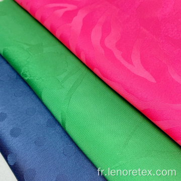 Tissu de satin jacquard de couleur fluorescente en polyester